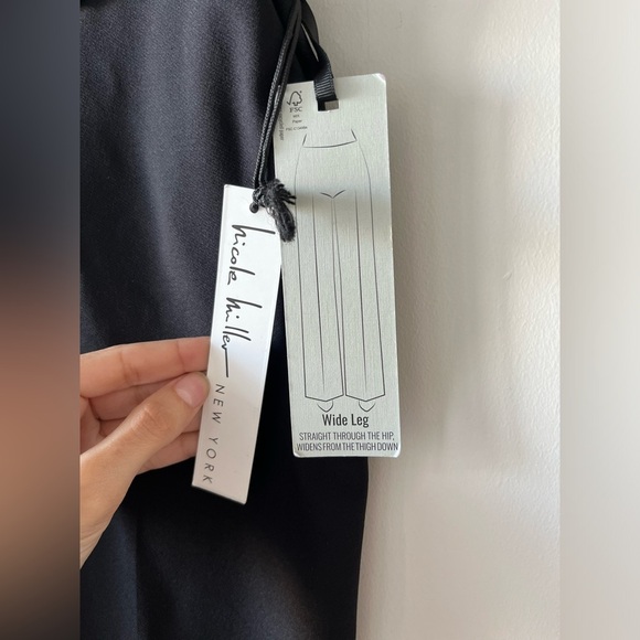 NWT Nicole Millers Wide-Leg Black Pants - Picture 3 of 9
